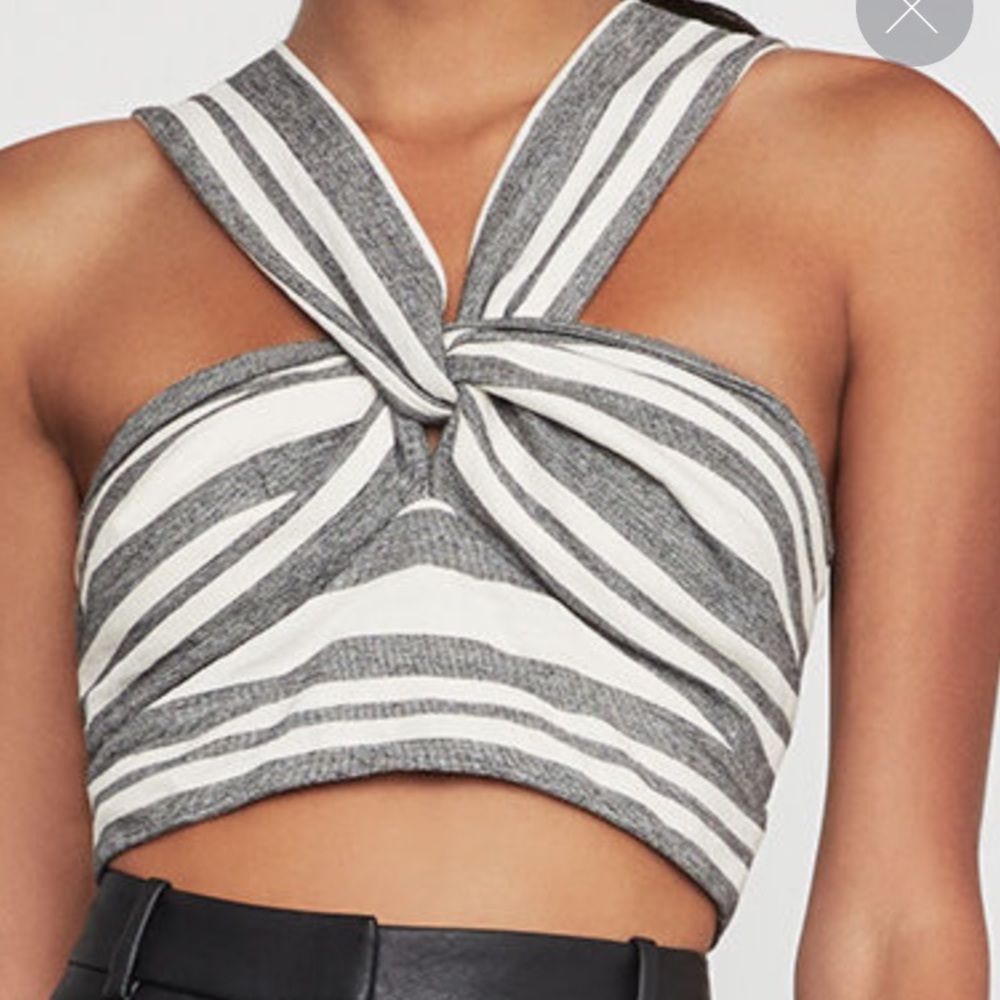 BCBG cropped linen top